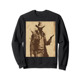 Retro Vintage 1950s Western Ranch Cowboy Hat Desert Art Sweatshirt