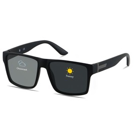 LYZOIT Photochromic Square Sunglasses for Men Women Polarized Oversized Big UV Protection Rectangle Shades