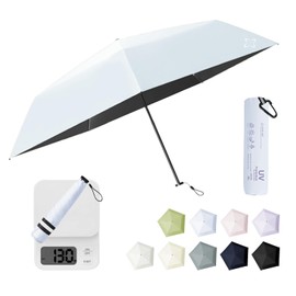 Lilac Parasol, Folding Umbrella, 21.7 inches (55 cm), 4.6 oz (130 g), Lightweight, 100% UV Protection, 100% Light Blocking, Perfect for Both Sunny and Rainy Weather, Thermal Insulation, Windproof, Portable, Convenient, Water Repellent, Stylish, Cute, Women's, Men's, Umbrella Bag Included, Heatstroke Prevention, Gift
