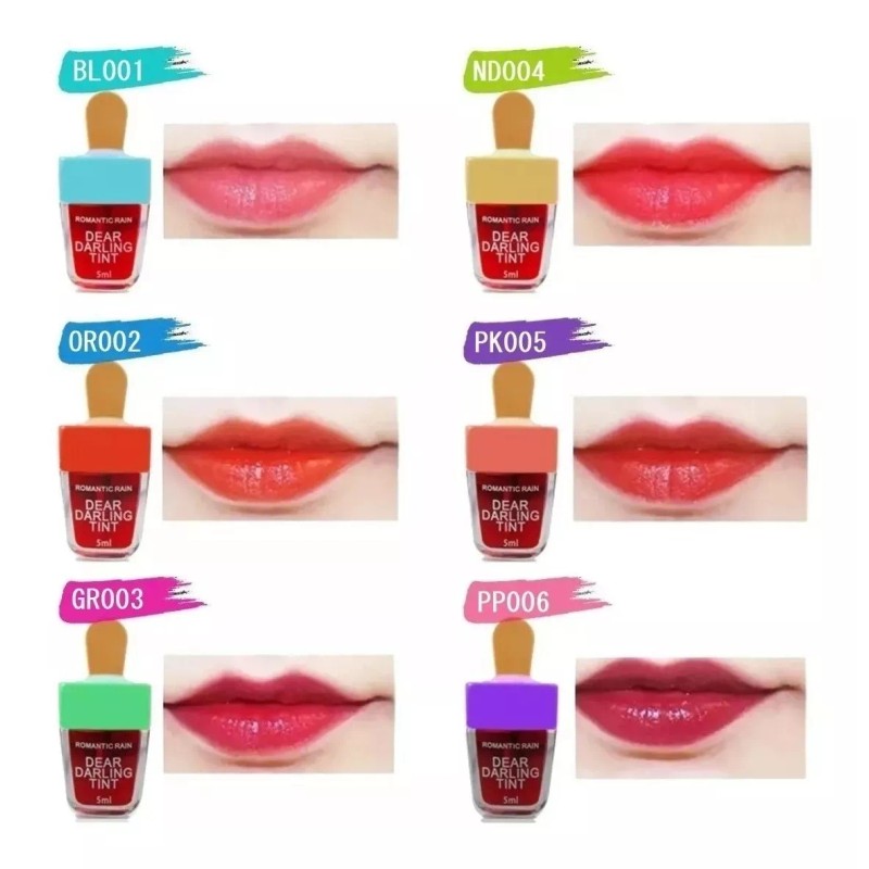 Le Lunau 5 Cajas De 12 Tintas Coreanas Para Labios