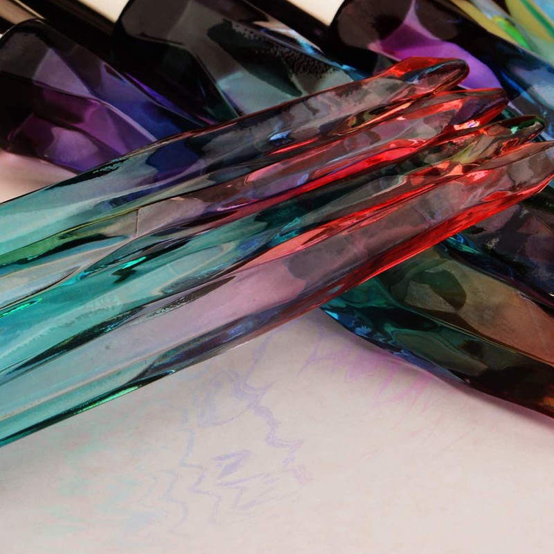 Makeup Brushes Set Crystal Handle - 10pcs Colorful Diamond Cosmetic