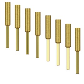 8 PCS High Hardness Titanium Chainsaw Sharpener， kolatree - Titanium Plated Diamond bits Sharpening Wheels, Grinding File for Electric Chainsaw Sharpener Chain Saw Stone Jewelry Wood (7/32", 5.5mm)