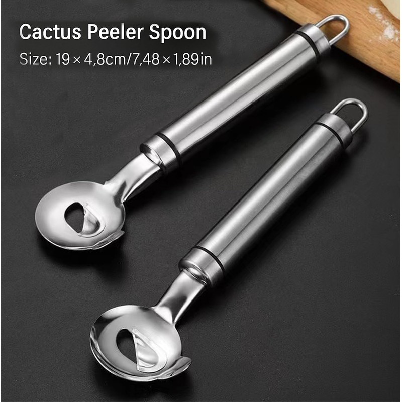 Cactus Peeler Tool, 2 Pack Stainless Steel Pelador de Nopales,