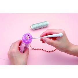 Clover 3100 French Knitter Bead Jewelry Maker with 3 Interchangeable Heads Multicolor, 5" Height x 1.2" Length x 1.2" Width