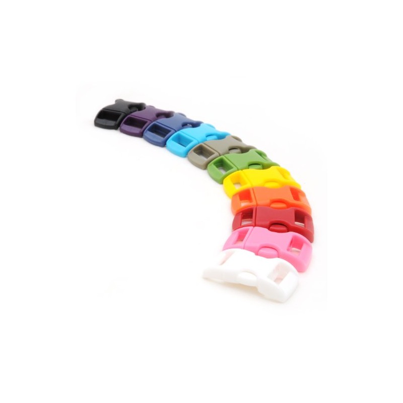 'Set of 20 3/8 Paracord Bracelet PLASTIC BUCKLE/CLIP Closure (Click),