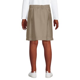Lands' End School Uniform Girls Solid Pleated Skort Top of Knee 14 Khaki