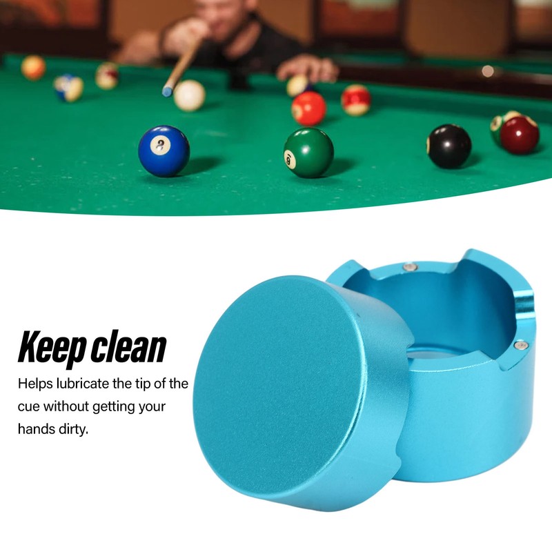 Billiard Chalk Case Round Aluminum Alloy Pool Cue Chalk Box