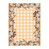 Kuderiy Fall Pumpkins Checkered Rectangle Tablecloth White and Orange Buffalo