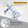 Dreyoo 12 Pack Stainless Steel Sink Clips, Undermount Sink Clips