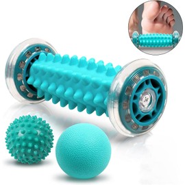 Masaje de pies Rodillo,Pelota para Dar Masaje de Tejido Profundo Masaje de pies Roller, Alivia el Dolor para Pies, Brazos, Piernas, Ideal para Fascitis Plantar, Relajante, Reflexología