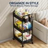 YASONIC 3 Tier Rolling Cart – Metal Utility Storage Cart