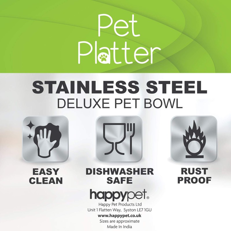 Pet Platter Stainless Steel Pet Bowl, 11 cm/4.5-Inch