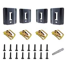 4 Pack Truck Bed Tie Down Anchor Boxlink E Port Bracket Plates & E-Track D Rings Compatible with Ford Raptor 2015-2025 F150 / F250 / F350 Super Duty, Fit for Other E Track Accessories
