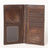AMERICAN TANNER Genuine Leather Hand Burnished Long Bifold Wallet For