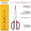 HINMAY Stainless Steel Scissor Tongs with Comfort-Grip Handle 10-Inch
