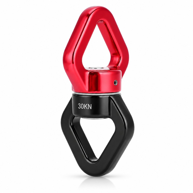 30kN 360° Climbing Swivel, Aluminum Magnesium Rope Rotator Connector for