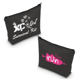 MEIKIUP Country Running Lover Gift Country Women Travel Cosmetic Bag Sur vival Kit Track Running First Aid Kit Country Bag (XC Survival Kit-black)