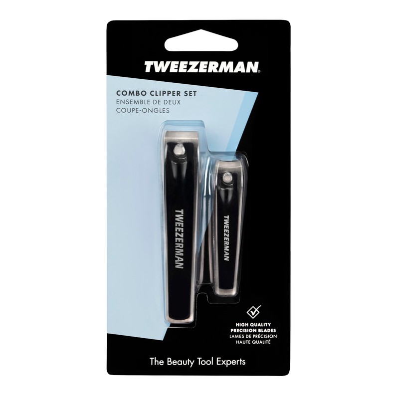 Tweezerman Stainless Steel Combo Set with Fingernail and Toenail Clippers