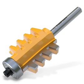 FivePears Finger Joint Router Bit with 1/4" Shank,Reversible Finger Joint Glue Joint Router Bit for Woodworking