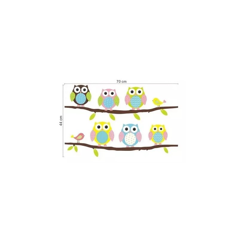 DaraBaby Vinil Decorativo De Búho Para Pared De Niños