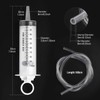 Hyber&Cara 100ml Syringe with 100cm Tube, Large Plastic Measuring Syringe