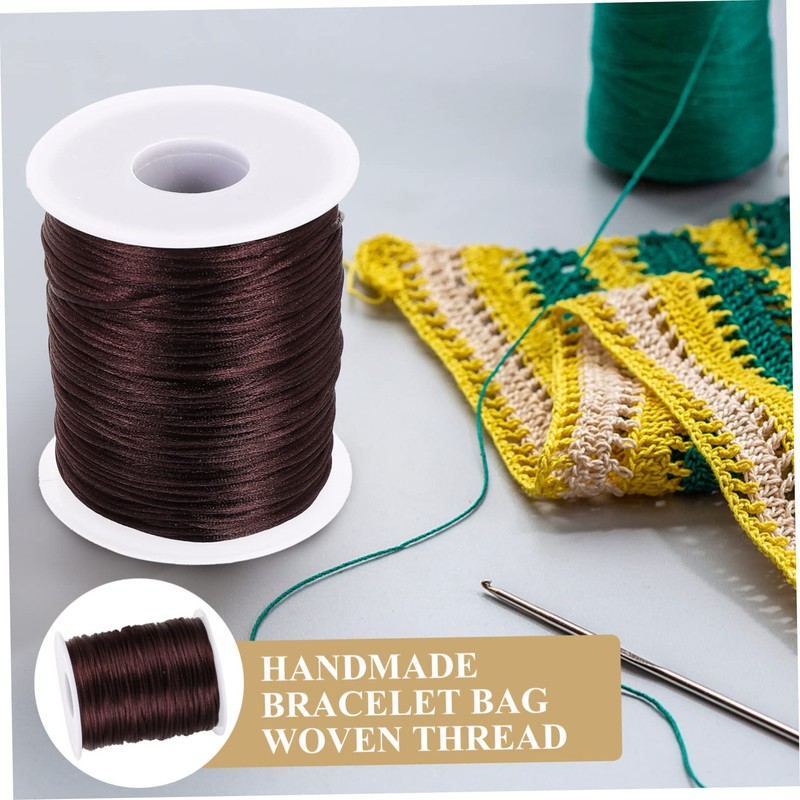 OHPHCALL 2 Rolls Crocheting Thread Durable Knitting Thread for DIY