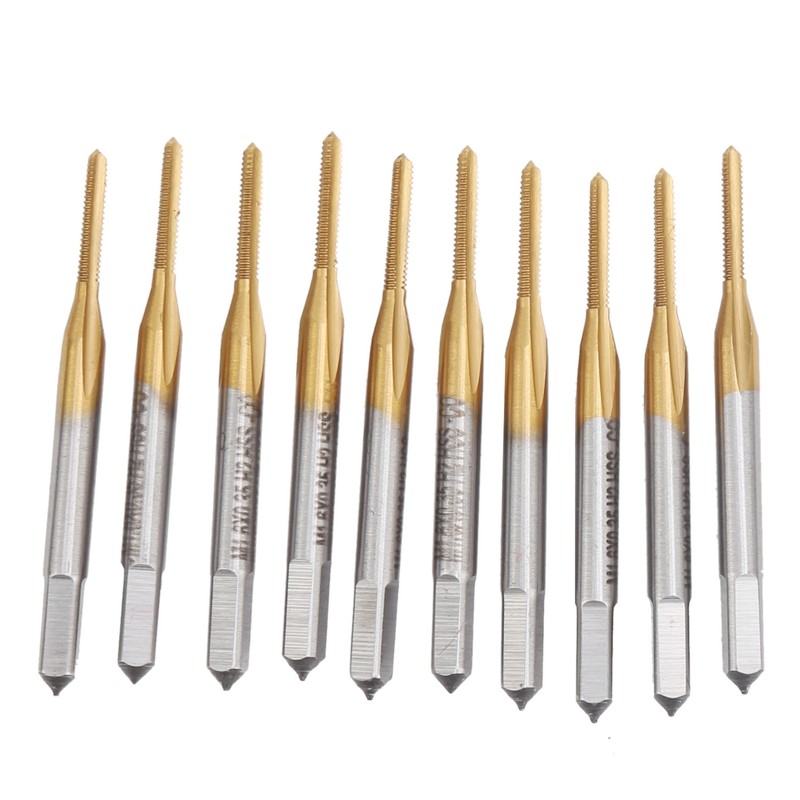 10pcs Coating Thread Tap HSS High Hardness Machine Tapping Thread