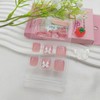 Press on Toenails Short Square Fake ToeNails with 3D Bow