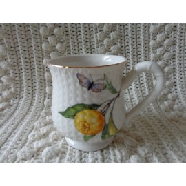 Unbranded Grace Teaware BASKETWEAVE BEE LEMON BUTTERFLY Fine Porcelain TEACUP New