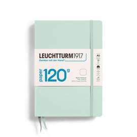 LEUCHTTURM1917 370343 Notebook Medium (A5) 120 g/m² Paper Edition, Hardcover, 203 Numbered Pages, Mint Green, Blank