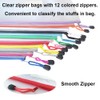 AUSTARK 12Pcs Zippered File Bags, Plastic Mesh Zipper Pouch with