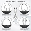 TIESOME Metal Keyring Carabiner Hook Clip, 4 Pieces Key Ring