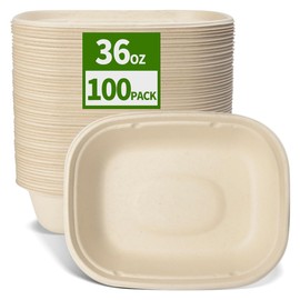 AICHEF 36 oz Large Paper Bowls Microwavable Serving Nacho, Burrito, Potatos, Taco Salads, Taco Bar Nacho Bar Party Serving Supplies