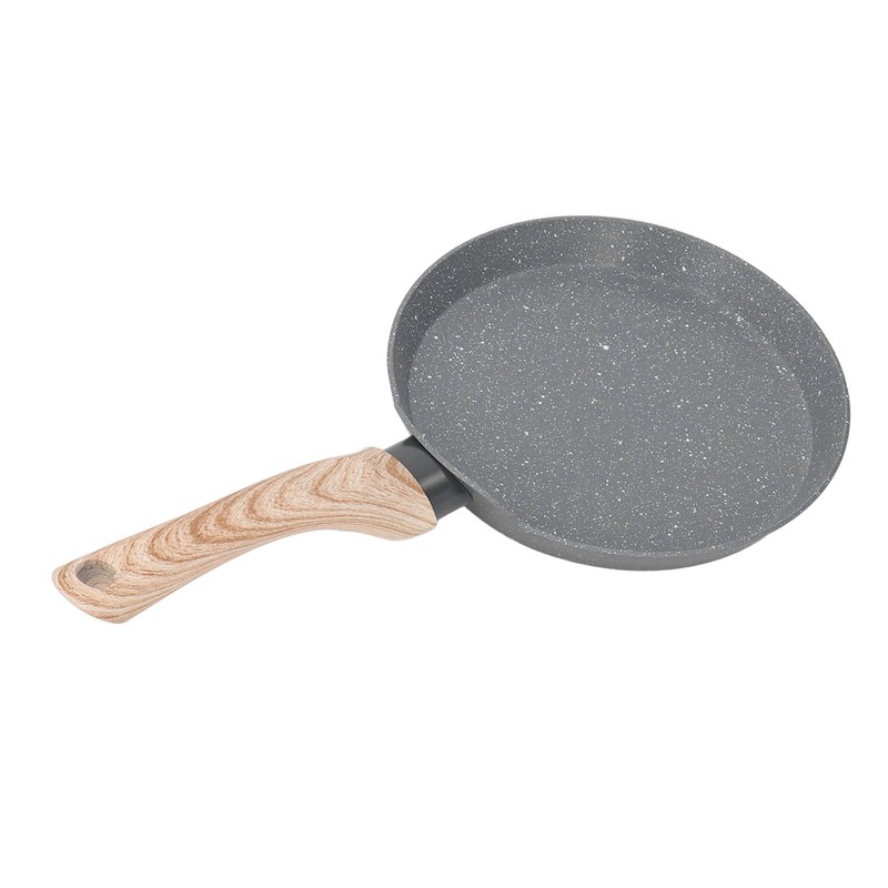 Frying Pan Wood Handle Aluminum Alloy Cooking Skillet Fast Heating