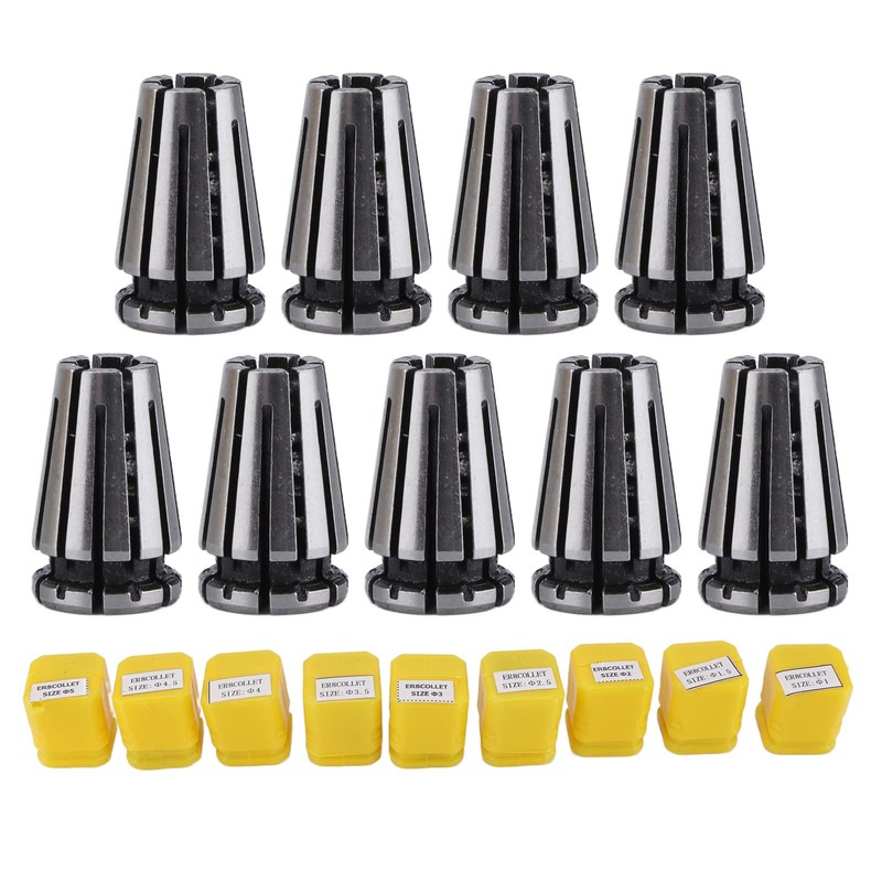 9 Piece ER8 Collet Chuck, High Precision CNC Engraving Machine,