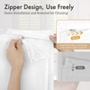 AmazerBath No Hook Shower Curtain and Liner Set, Shower Curtain