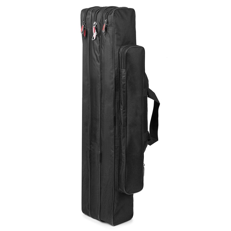 3 Layers Fishing Pole Bag Portable Folding Rod Carry Case