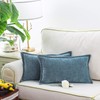 CaliTime Throw Pillow Cases Pack of 2 Cotton Thread Stitching