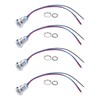 4 Sets PreWired Round LEDs Waterproof 2Color Indicator Lights Common