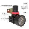 beduan Br4000 Air Compressor Regulator Combo, Manual Drain With Bracket,