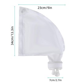 4+8Pack Nylon Mesh Pool Cleaner Bags,All Purpose Filter Bag K13 K16 with Zipper Replacement for Polaris 280 and 480 Pool Cleaner