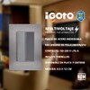 iGoto INOX2008 con 1 apagador escalera de 3 módulos, Acero