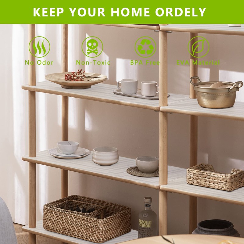 Shelf Liner Non Adhesive Refrigerator Mats Washable, No Odor Plastic