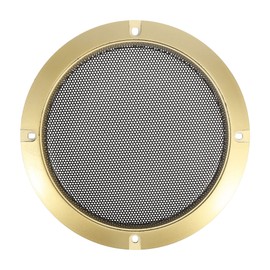 X AUTOHAUX 5'' Gold Tone Car Audio Speaker Cover Mesh Subwoofer Grill Horn Guard Protector
