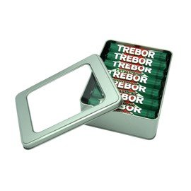 Trebor Extra Strong Mints x 14 Tubes x 42g Bundle with TinTastic Silver Refillable Window Lid Tin
