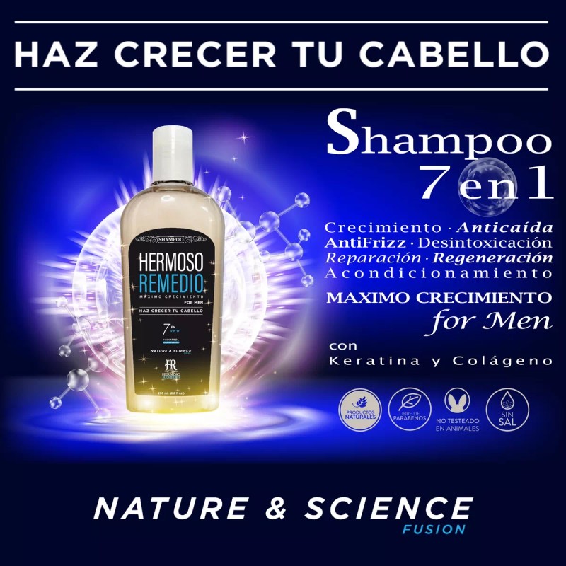 HR Hermoso Remedio Duo Shampoo Anticaida Crecimiento Reparador Cabello 7