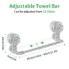 Suction CupTowel Rail 30cm,Wall Mounted Towel Rack Adjustable Bathroom Towel