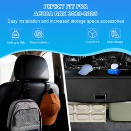 AUXKO Retractable Cargo Cover for Acura RDX 2026-2019, Trunk Cargo Cover Luggage Security Shade Cover for 2024 2025 2026 Acura RDX Shielding Shade Anti-Peeping Luggage Privacy Screen, Carbon Fiber