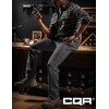 CQR Men's Flex Stretch Tactical Pants, Water Resistant Ripstop Cargo