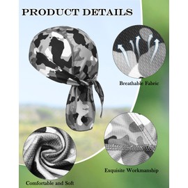 Foaincore Paquete de 8 Gorras de Calavera para Hombres Que absorben el Sudor, Forro de Casco de refrigeración para Ciclismo y Motocicleta